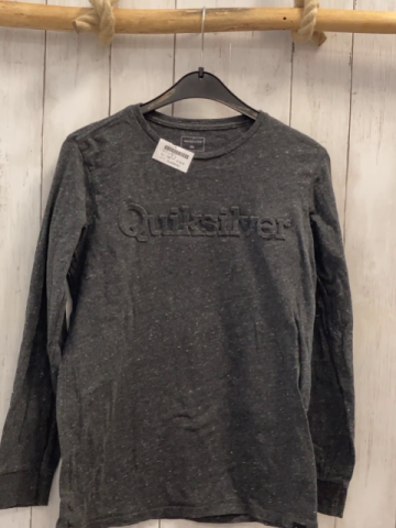 Quiklsilver  Langarmshirt  Gr. 140  grau Reliefschrift
