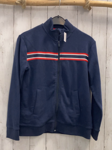 Okaidi  Sweatjacke  Gr. 152  blau + rot blau weiße Bruststreifen 