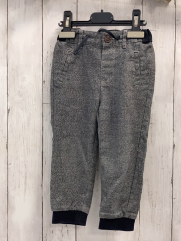   Hose  Gr. 92  grau meliert schwarzer Bund + Kordel 