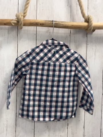 Sergent Major  Hemd  Gr. 86  oliv rot weiß kariert 