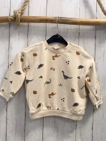 H&M  Pullover  Gr. 92  beige Dinos 