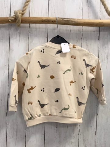 H&M  Pullover  Gr. 92  beige Dinos 