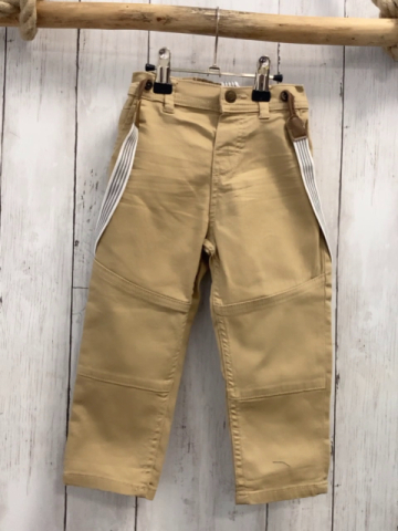 H&M  Hose  Gr. 92  beige mit Hosenträgern 
