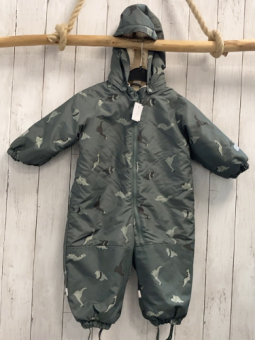 H&M  Winteroverall Gr. 86  kiwi Dinos Fleece + Teddyfutter 