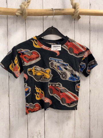 H&M  T-Shirt  Gr. 98  grau bunte Autos Hot Wheels