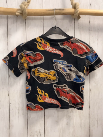 H&M  T-Shirt  Gr. 98  grau bunte Autos Hot Wheels