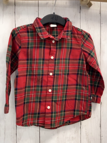 H&M  Hemd  Gr. 92  rosa grün blau gelb  weiß kariert 