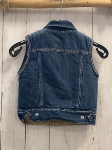 GAP  Weste  Gr. 92  blau Jeans braunes Teddyfutter