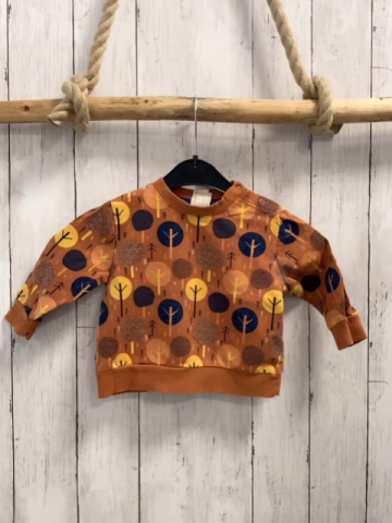 Alana  Pullover  Gr. 74  rosa bunte Bäume 