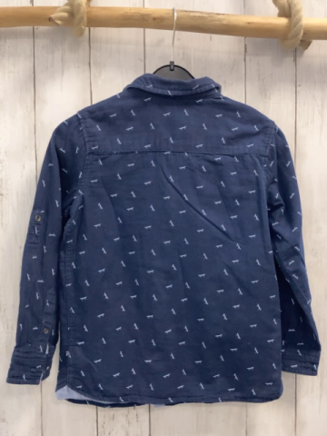 Okaidi Hemd  Gr. 128  blau hellblaue Skateboard 