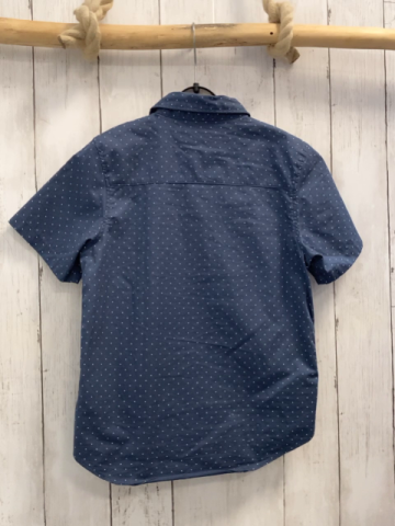 H&M  Sommerhemd  Gr. 122  blau hellgraue Punkte 
