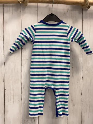 Steiff  Schlafanzug  Gr. 68  weiß türkis blaue Streifen 