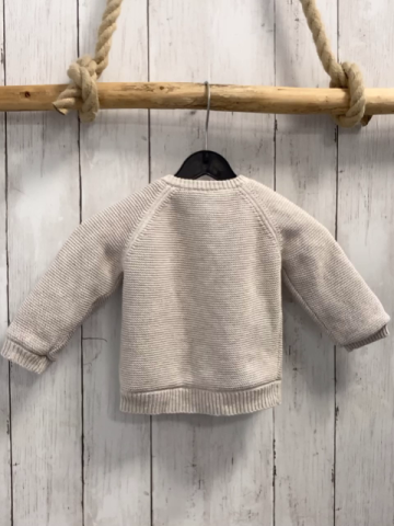 Noppies  Strickjacke  Gr. 68  hellgrau graues Teddyfutter 