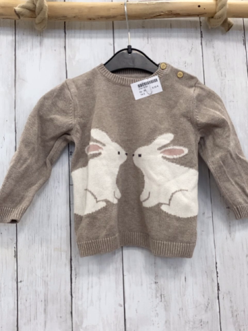   Pullover  Gr. 80  sand Strick 2 Hasen 