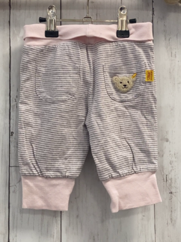 Steiff  Jogginghose  Gr. 62  rosa graue Streifen rosa Bund 