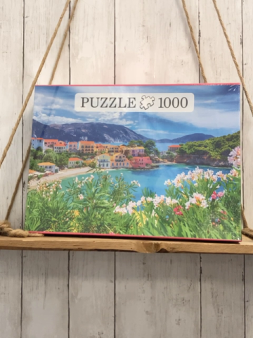 neu  Puzzle  Gr. 1000  Stadt am See 