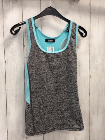 Collosseum  Sporttop Gr. 152  grau hellgrau meliert + hellblau 