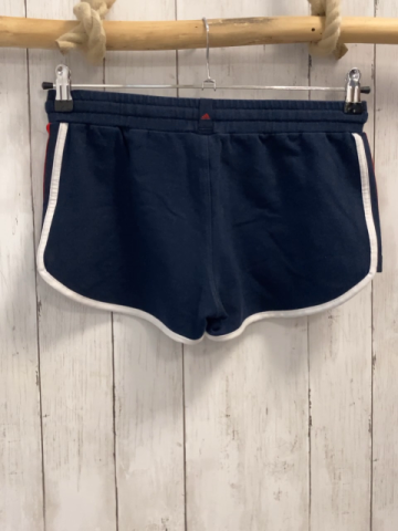 Adidas  Shorts  Gr. 152  blau weißer Saum + rot weiße Seitenstreifen