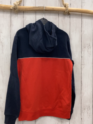 Champion  Pullover  Gr. 158  blau rot Kapuze Schrift 