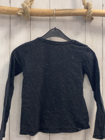  Langarmshirt Gr. 116  grau meliert Pailettenblitz