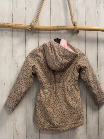  Regenjacke Gr. 116  beige Blumen gefüttert