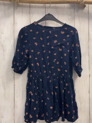 vertbaudet Kleid Gr. 104  blau Blumen