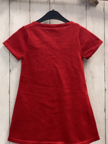 H&M Kleid Gr. 98  rot Glitzer Strick