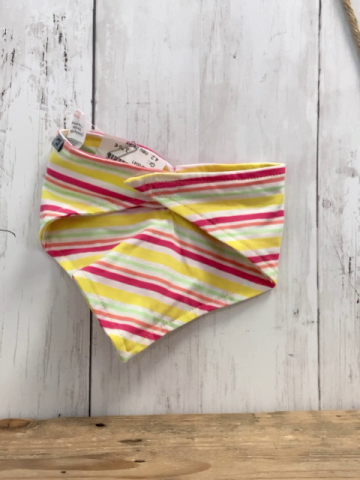 neu Jacky Lätzchen/Halstuch weiß gelb grün pink Streifen