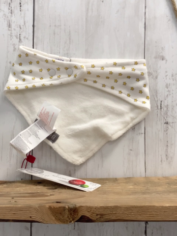 neu Boboli Lätzchen/Halstuch weiß gelbe Sterne