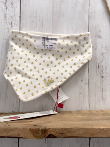 neu Boboli Lätzchen/Halstuch weiß gelbe Sterne