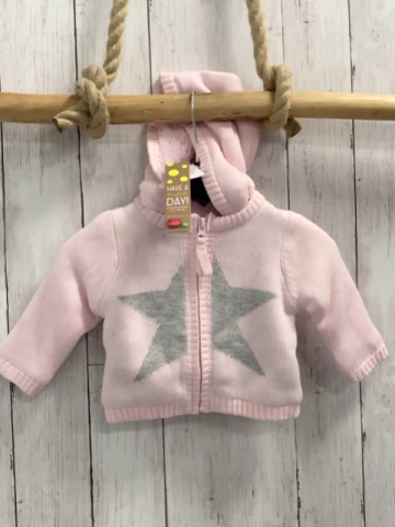 Boboli neu Strickjacke Gr. 62  rosa grauer Stern warme Fütterung
