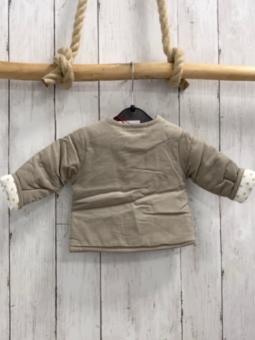 Boboli neu Kordjacke Gr. 80  beige Bund weiß gelbe Sterne