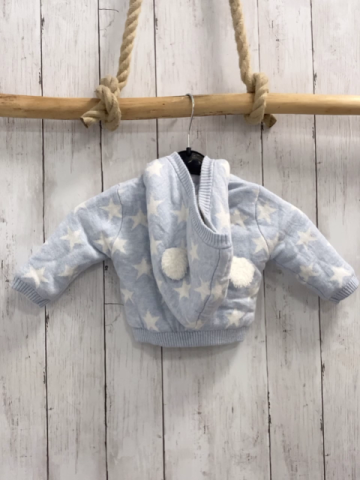 Boboli neu Strickjacke Gr. 56  hellblau weiße Sterne warm gefüttert