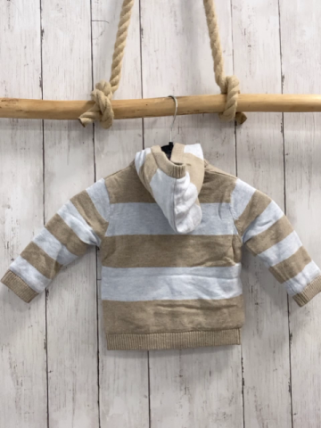 Boboli neu Strickjacke Gr. 68  hellblau beige gestreift Knebelknöpfe