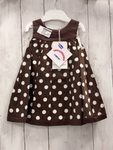 chicco neu Wendekleid Gr. 68  braun weiße Punkte + weiß braune Punkte