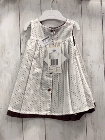 chicco neu Wendekleid Gr. 68  braun weiße Punkte + weiß braune Punkte