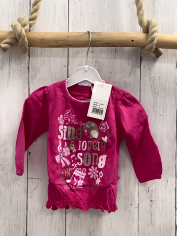 blue seven neu Langarmshirt Gr. 56  pink Schrift Blumen