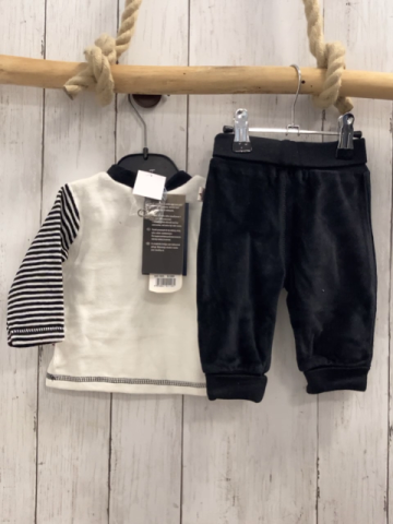 blue seven neu 2tlg Pullover + Jogginghose Gr. 68  weiß schwarz weiß gestreifte Ärmel Nicky + schwarz Nicky