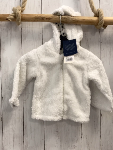 blue seven neu  Plüschjacke Gr. 68  weiß innen weiß + schwarze Sterne