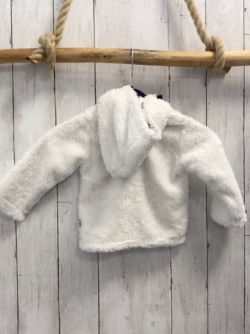 blue seven neu  Plüschjacke Gr. 68  weiß innen weiß + schwarze Sterne