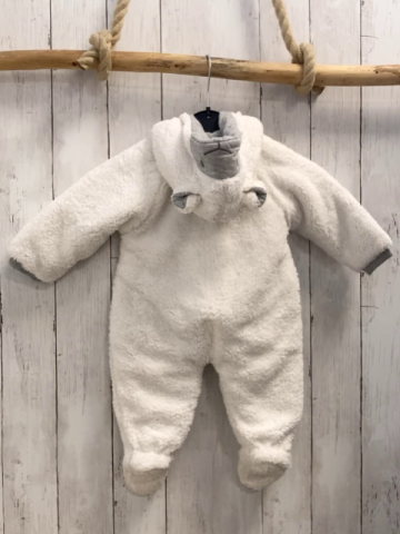 neu Boboli Plüschoverall Gr. 68  weiß + graues Gesicht + Bauchbereich