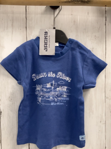 neu Jacky T-Shirt Gr. 74  blau weiße Schrift