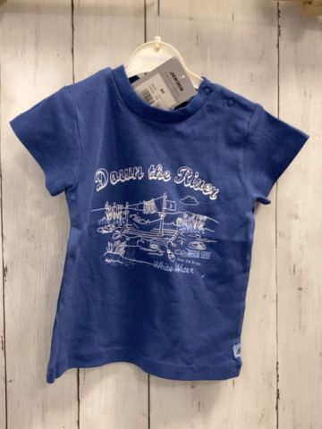 neu Jacky T-Shirt Gr. 80  blau weiße Schrift