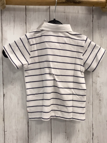 Chicco neu T-Shirt Gr. 80  weiß blaue Streifen Polokragen NP 29,90 €