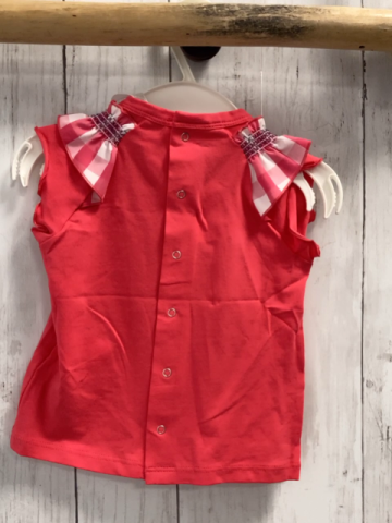 Gymp neu T-Shirt Gr. 80  himbeerton schwarze Schrift kariert NP 21,95€