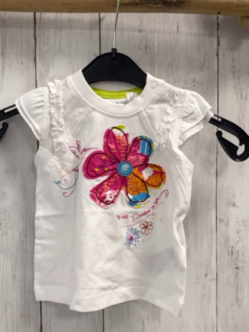 Blue seven neu T-Shirt Gr. 62  weiß bunte Blume Kolibri