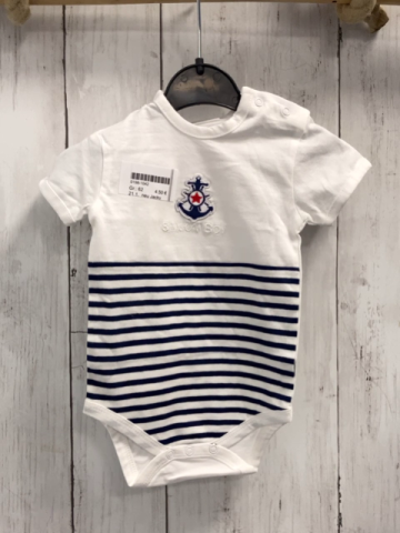 neu Jacky Body Gr. 62  weiß blaue Streifen 