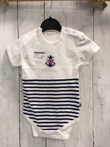 neu Jacky Body Gr. 62  weiß blaue Streifen 