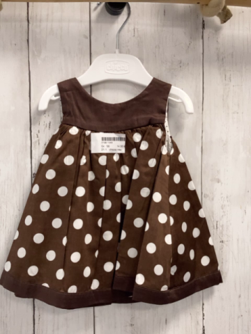chicco neu Wendekleid Gr. 56  braun weiße Punkte + weiß braune Punkte NP 49,90 €