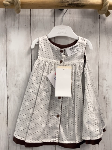 chicco neu Wendekleid Gr. 68  braun weiße Punkte + weiß braune Punkte NP 49,90 €